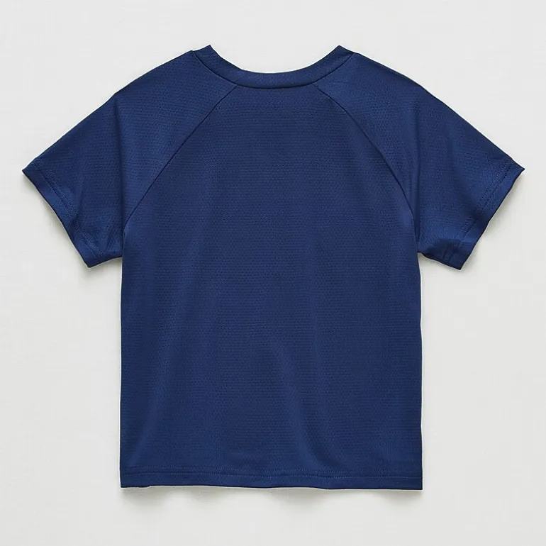 Okie Dokie Active Mesh Toddler & Little Boys Round Neck Short Sleeve Relaxed Fit Graphic T-Shirt