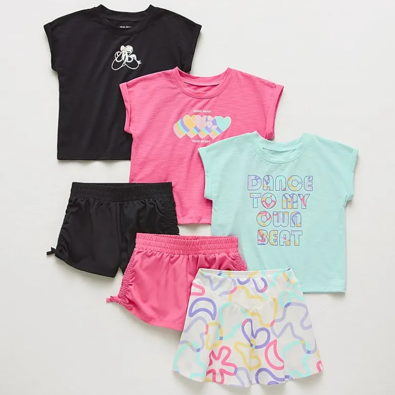 Okie Dokie Active Toddler & Little Girls 6-pc. Short Set