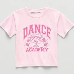 Okie Dokie Active Toddler & Little Girls Crew Neck Short Sleeve Regular Fit Graphic T-Shirt