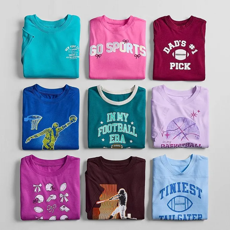 Okie Dokie Active Toddler & Little Girls Crew Neck Short Sleeve Regular Fit Graphic T-Shirt