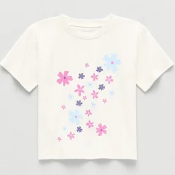 Okie Dokie Active Toddler & Little Girls Crew Neck Short Sleeve Regular Fit Graphic T-Shirt