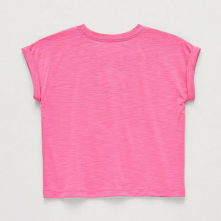 Okie Dokie Active Toddler & Little Girls Round Neck Short Sleeve Regular Fit Graphic T-Shirt