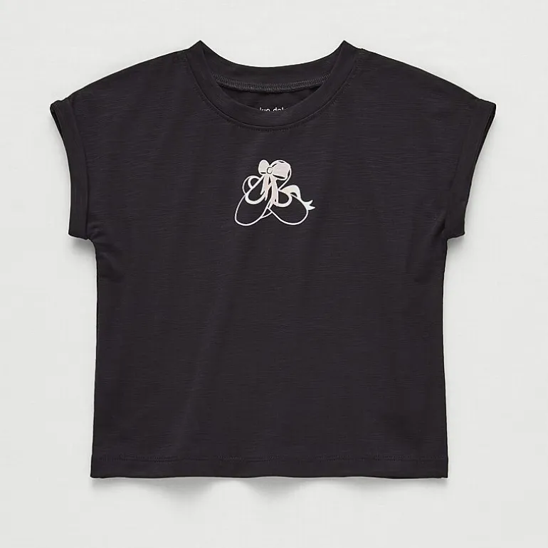 Okie Dokie Active Toddler & Little Girls Round Neck Short Sleeve Regular Fit Graphic T-Shirt