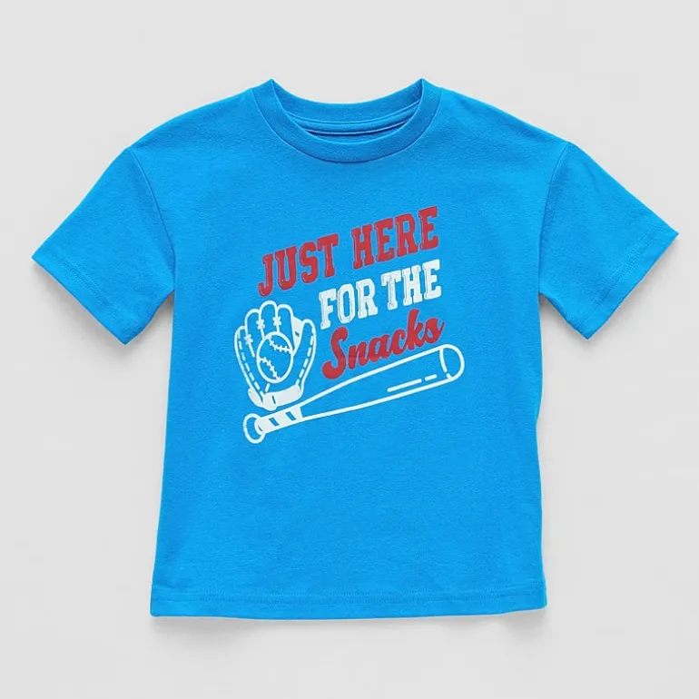Okie Dokie Active Toddler & Little Boys Crew Neck Short Sleeve Regular Fit Graphic T-Shirt