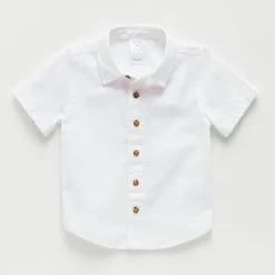 Okie Dokie Adaptive Toddler Boys Easy-on + Easy-off Short Sleeve Regular Fit Button-Down Shirt