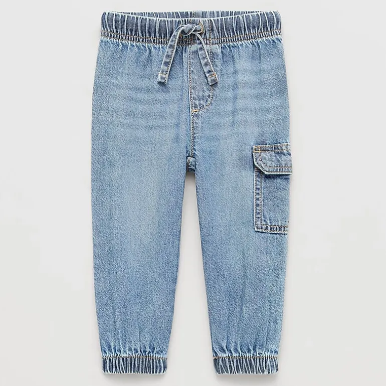 Okie Dokie Baby Boys Adjustable Waist Jogger Denim Jean