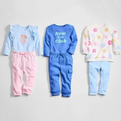 Okie Dokie Baby Boys Cinched Regular Fit French Terry Pull-On Pant