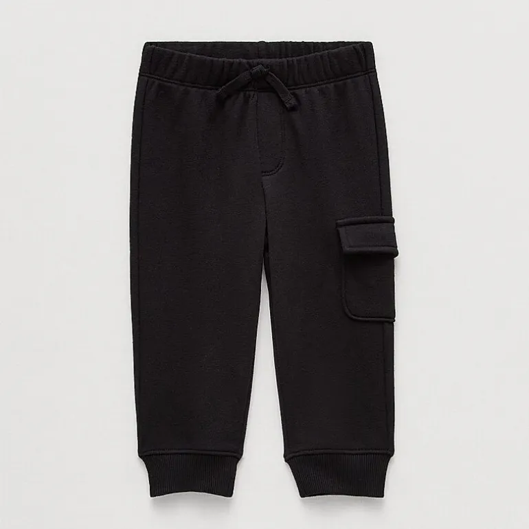Okie Dokie Baby Boys Cinched Regular Fit French Terry Pull-On Pant