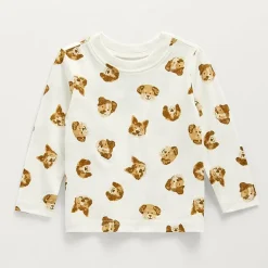 Okie Dokie Baby Boys Crew Neck Long Sleeve Regular Fit Graphic T-Shirt