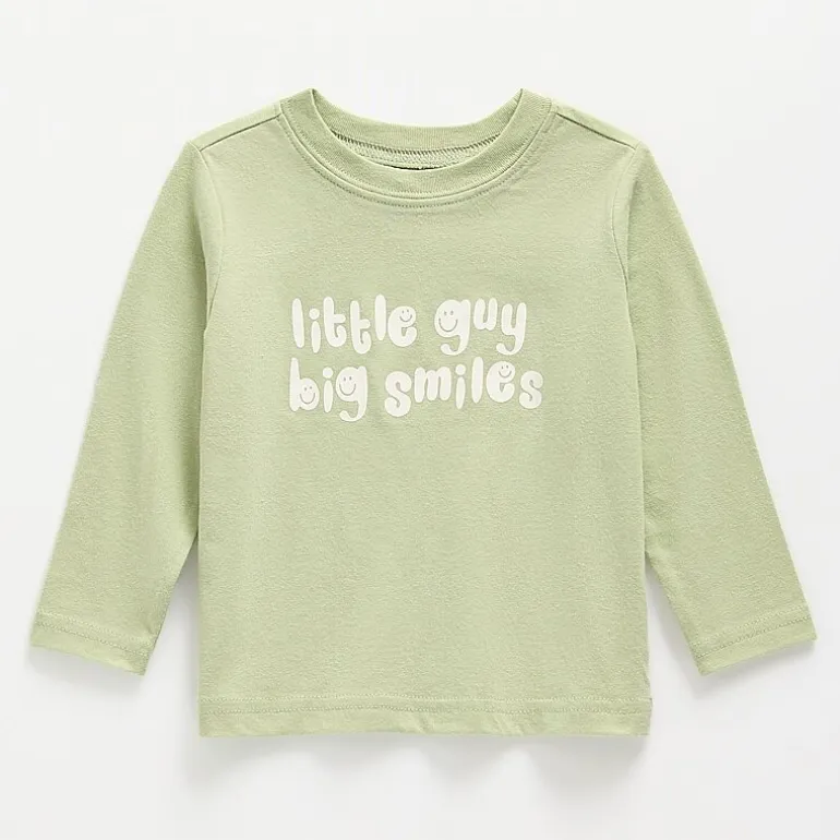 Okie Dokie Baby Boys Crew Neck Long Sleeve Regular Fit Graphic T-Shirt