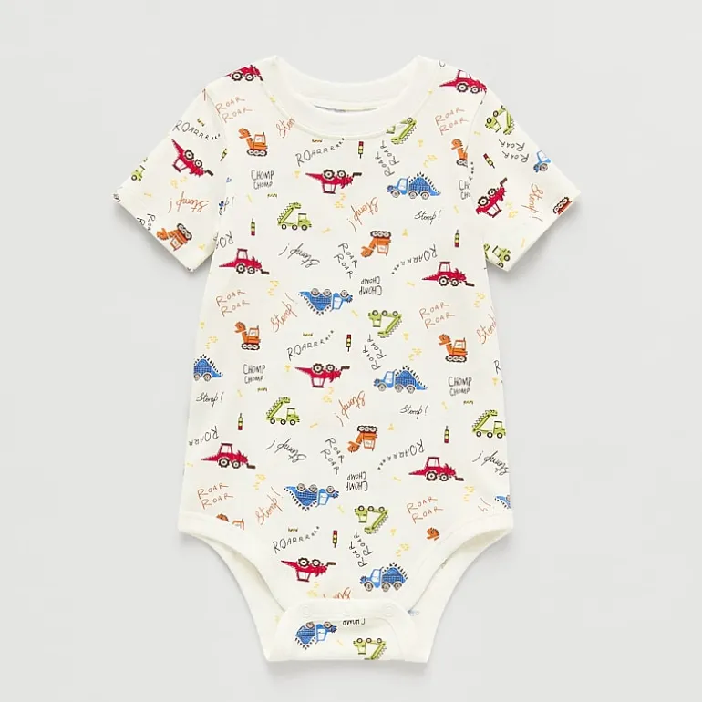 Okie Dokie Baby Boys Crew Neck Short Sleeve Bodysuit