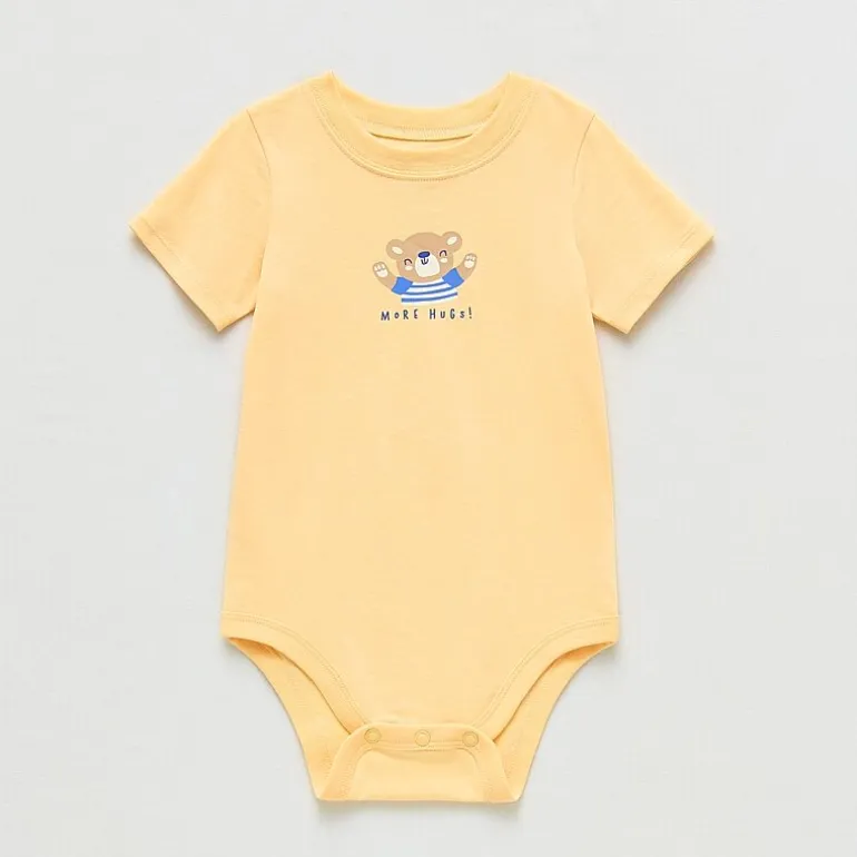 Okie Dokie Baby Boys Crew Neck Short Sleeve Bodysuit