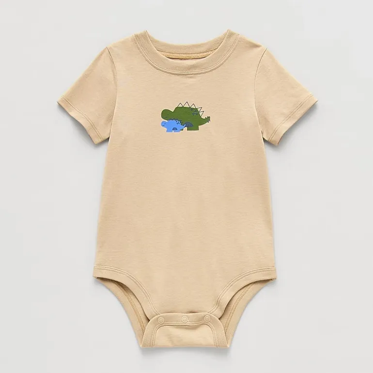 Okie Dokie Baby Boys Crew Neck Short Sleeve Bodysuit