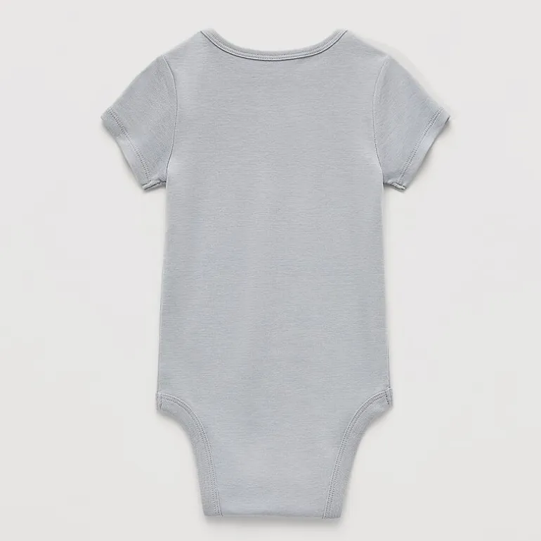 Okie Dokie Baby Boys Crew Neck Short Sleeve Rib Bodysuit