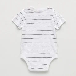 Okie Dokie Baby Boys Henley Neck Short Sleeve Bodysuit