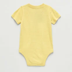 Okie Dokie Baby Boys Henley Neck Short Sleeve Bodysuit