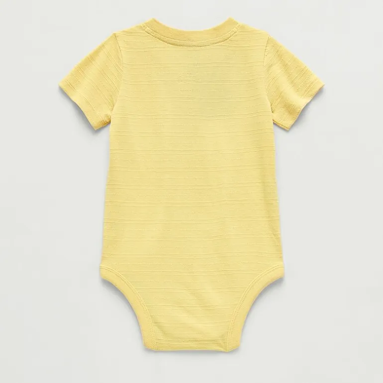 Okie Dokie Baby Boys Henley Neck Short Sleeve Bodysuit