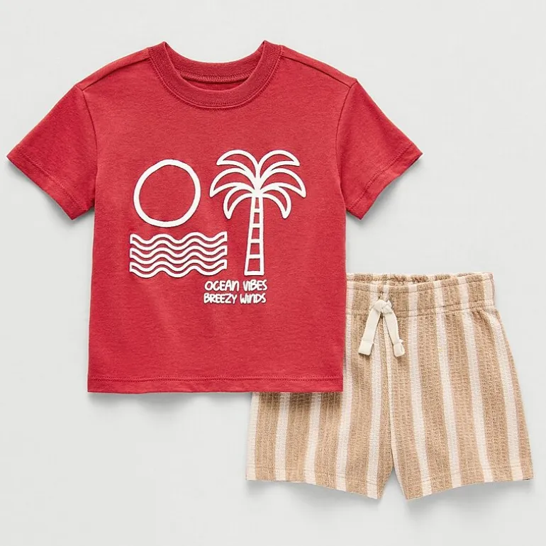 Okie Dokie Baby Boys 2-pc. Short Set