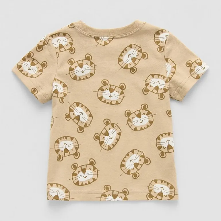 Okie Dokie Baby Boys Round Neck Short Sleeve Regular Fit Graphic T-Shirt