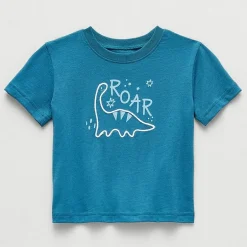 Okie Dokie Baby Boys Round Neck Short Sleeve Regular Fit Graphic T-Shirt