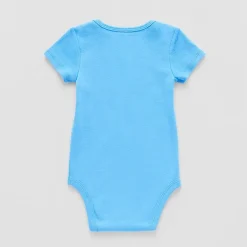 Okie Dokie Baby Boys Round Neck Short Sleeve Rib Bodysuit