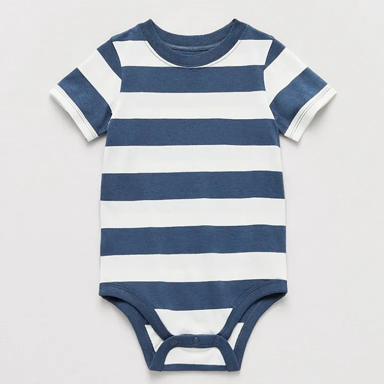 Okie Dokie Baby Boys Round Neck Short Sleeve Bodysuit