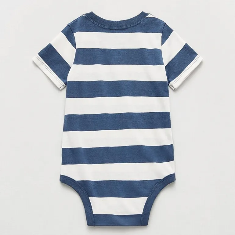 Okie Dokie Baby Boys Round Neck Short Sleeve Bodysuit