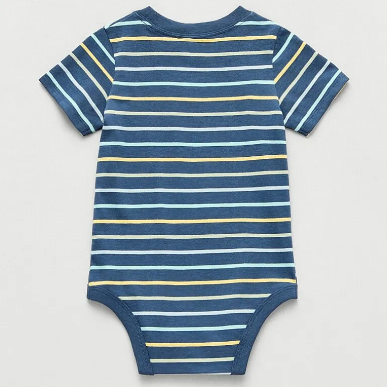 Okie Dokie Baby Boys Round Neck Short Sleeve Bodysuit