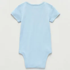 Okie Dokie Baby Boys Round Neck Short Sleeve Rib Bodysuit