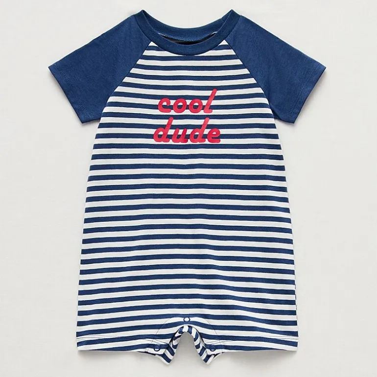 Okie Dokie Baby Boys Short Sleeve Romper