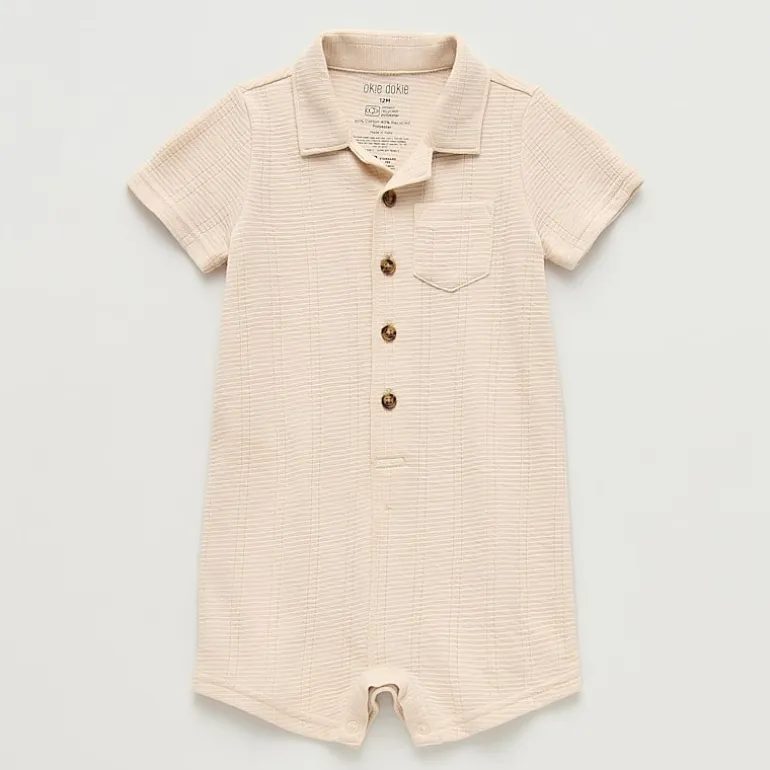 Okie Dokie Baby Boys Short Sleeve Romper