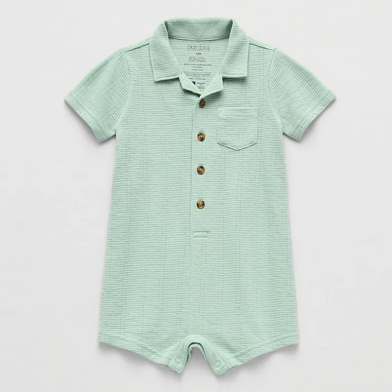Okie Dokie Baby Boys Short Sleeve Romper
