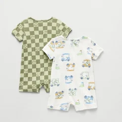 Okie Dokie Baby Boys Short Sleeve 2-pc. Romper