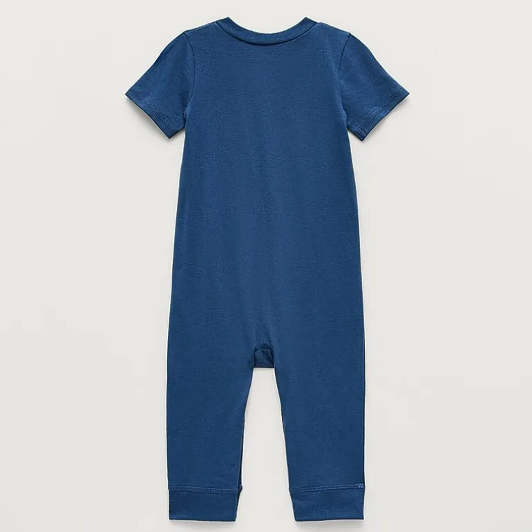Okie Dokie Baby Boys V Neck Short Sleeve Jumpsuit