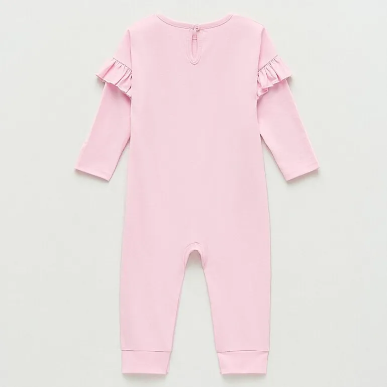Okie Dokie Baby Girls Crew Neck Long Sleeve Jumpsuit