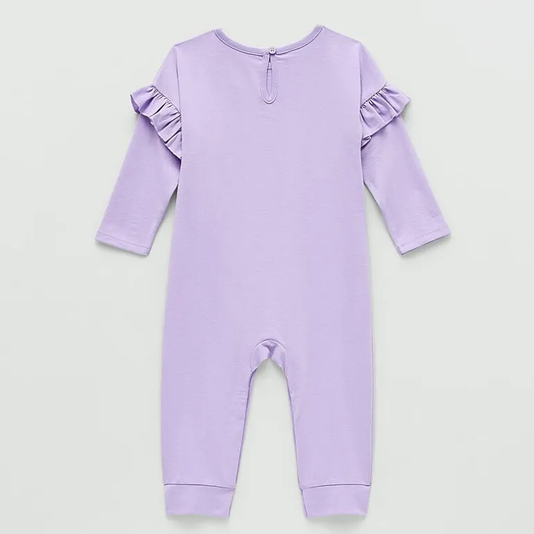 Okie Dokie Baby Girls Crew Neck Long Sleeve Jumpsuit