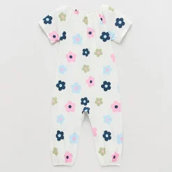 Okie Dokie Baby Girls Crew Neck Short Sleeve Jumpsuit