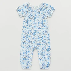 Okie Dokie Baby Girls Crew Neck Short Sleeve Jumpsuit
