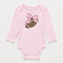 Okie Dokie Baby Girls Crew Neck Long Sleeve Rib Bodysuit
