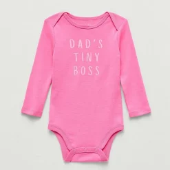 Okie Dokie Baby Girls Crew Neck Long Sleeve Rib Bodysuit