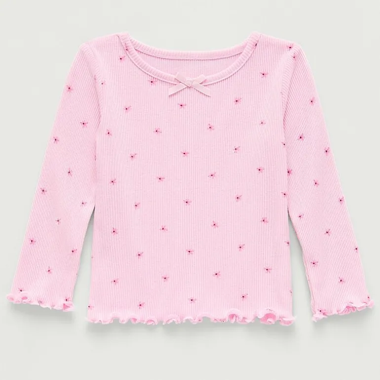 Okie Dokie Baby Girls Crew Neck Long Sleeve T-Shirt