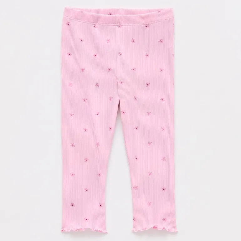 Okie Dokie Baby Girls Mid Rise Full Length Leggings