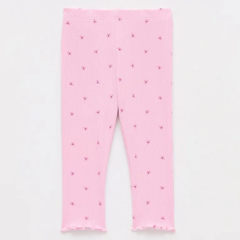 Okie Dokie Baby Girls Mid Rise Full Length Leggings