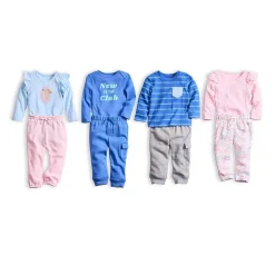 Okie Dokie Baby Girls Round Neck Long Sleeve Bodysuit