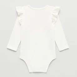 Okie Dokie Baby Girls Round Neck Long Sleeve Bodysuit