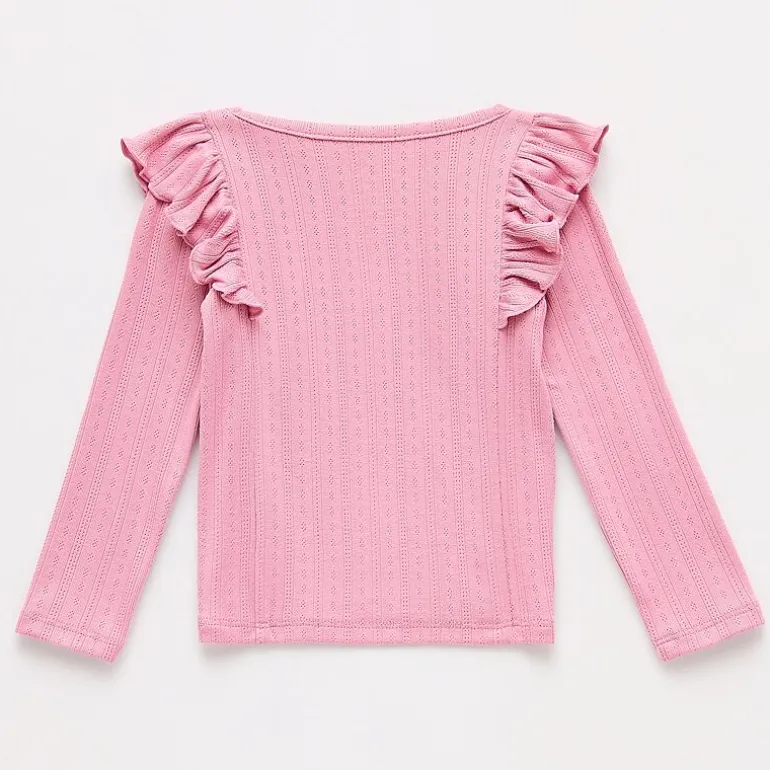 Okie Dokie Baby Girls Round Neck Long Sleeve T-Shirt