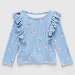 Okie Dokie Baby Girls Round Neck Long Sleeve T-Shirt
