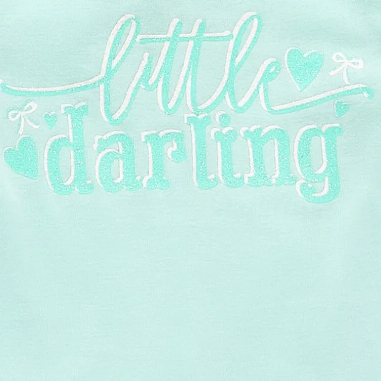 Okie Dokie Baby Girls Round Neck Short Sleeve 4-pc. Bodysuit