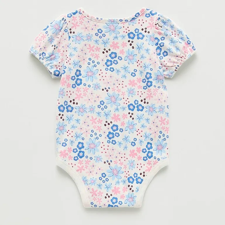 Okie Dokie Baby Girls Round Neck Short Sleeve Bodysuit
