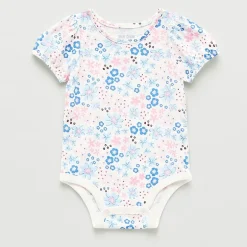 Okie Dokie Baby Girls Round Neck Short Sleeve Bodysuit